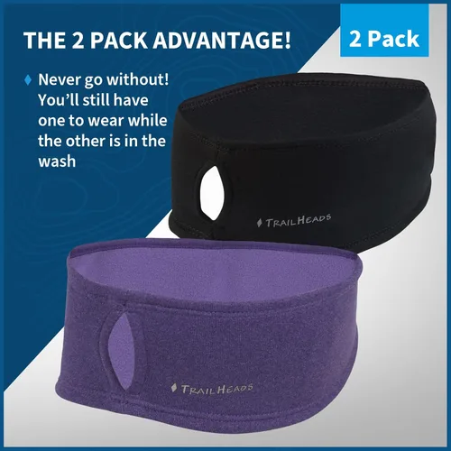 Miniatura 12 de TrailHeads - Diadema para mujer, diseño de cola de caballo, con banda para la oreja que absorbe la humedad, ideal para correr