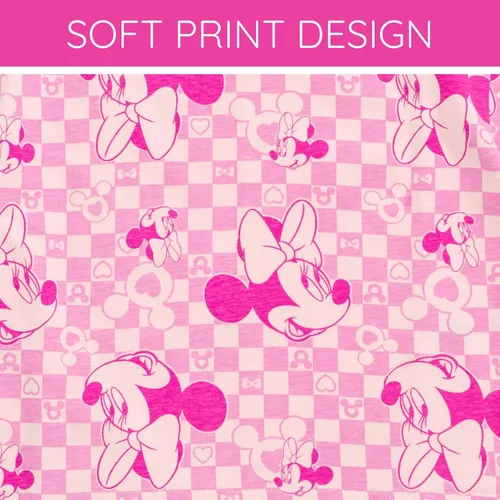 Miniatura 19 de Disney Minnie Mouse - Conjunto de camiseta floral arcoíris y pantalones cortos de cambray, tallas de bebé a niño grande (12 meses - 14-16)