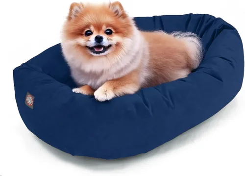 Miniatura 33 de Majestic Pet Cama para Perros Grandes Lavable de 40 Pulgadas, Mueble Ortopédico en Forma de Donut para Perros Grandes, Almohadilla y Alfombra de Gris
