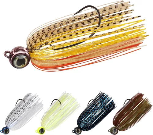 Miniatura 15 de TRUSCEND Jigs Fishing Lures with Ultra Smooth Teflon Hook, Tour Grade Titanium Weed Guard Swim Jigs, Valuable Weedless Skirted Jig, Well-Made Lures