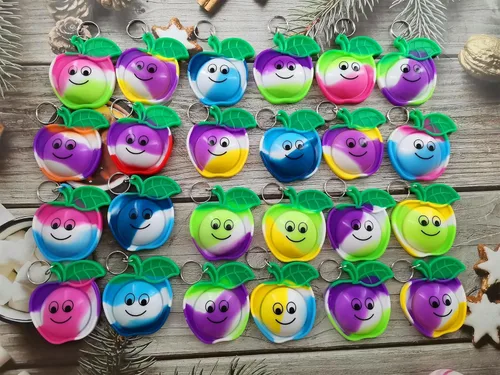Miniatura 2 de Paquete de 24 regalos de Navidad de Apple para estudiantes, regalos a granel de burbujas de arco iris, regalos de profesores, mini recompensas