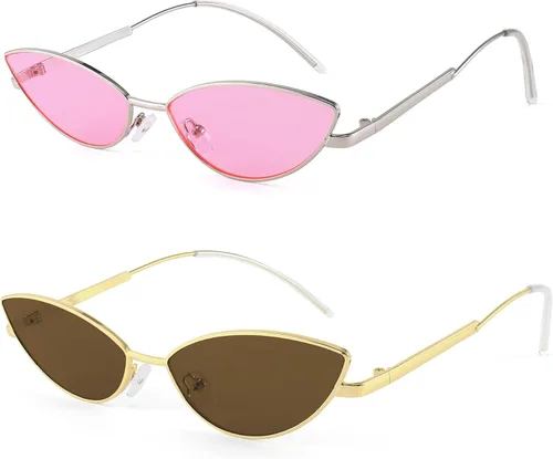 Miniatura 43 de FEISEDY Gafas de sol de diseñador de moda Retro pequeños pétalos forma arco templo diseño B2298
