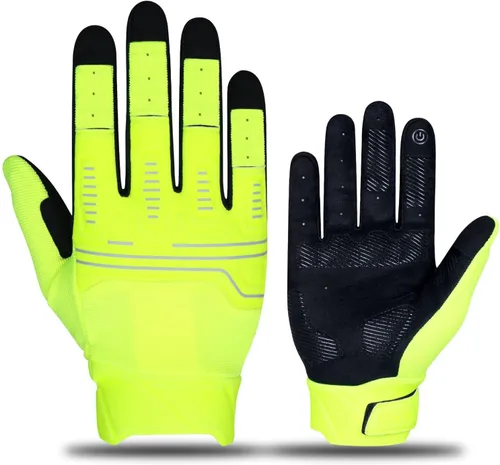 INBIKE Guantes de ciclismo de montaña unisex, guantes de ciclismo de dedo largo con almohadilla antideslizante que absorbe los golpes