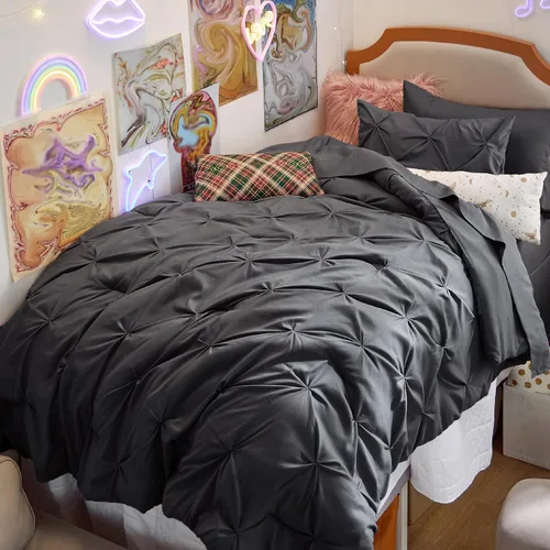 Miniatura 94 de Bedsure - Juego de edredón tamaño matrimonial verde azulado - Juego de ropa de cama tamaño matrimonial en una bolsa de 7 piezas, juego de cama 14