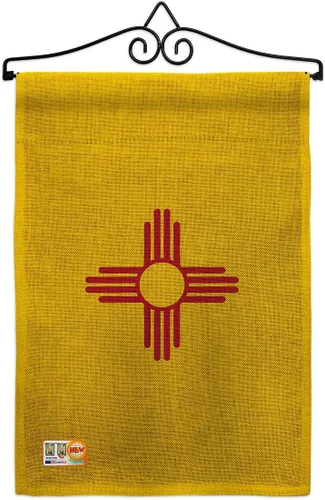 Miniatura 5 de Bandera de jardín de Estados Nuevo México Set de madera Regional Estados Unidos Territorios Americanos República País Particular Área Pequeña