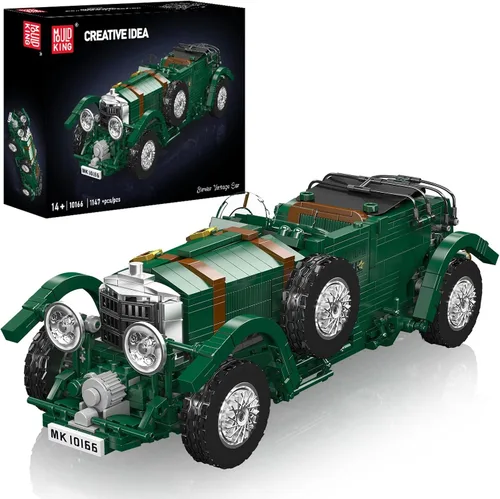 Mould King 10166 Tech Oldtimer - Bloques de sujeción para automóvil deportivo, 1147 piezas, kit de montaje de modelo de automóvil de carreras