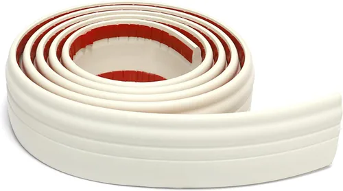 Miniatura 11 de COUKIU Moldura Flexible de Zócalo de EVA, Moldura de Base de Pared de Goma Despegar y Pegar, 2.75 Pulgadas x 10 Pies Base de Pared de Vinilo Blanco