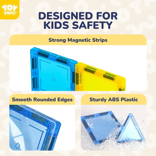 Miniatura 7 de TOY Life Azulejos magnéticos para niños de 3 a 5 años, juguetes de construcción para niños de 4 a 8 años, azulejos de construcción magnéticos