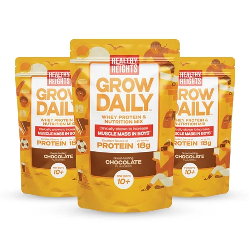 Miniatura 11 de Healthy Heights Grow Daily Kids - Mezcla de bebida proteica (liso) - Batido alto en proteínas para niños de 10 años, 21.6 onzas