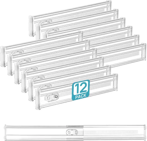 Miniatura 15 de Vtopmart Separadores de cajones de 2.36” con inserciones expandibles, organizador de cajones de cocina ajustable de 12.8"-22.3", separador