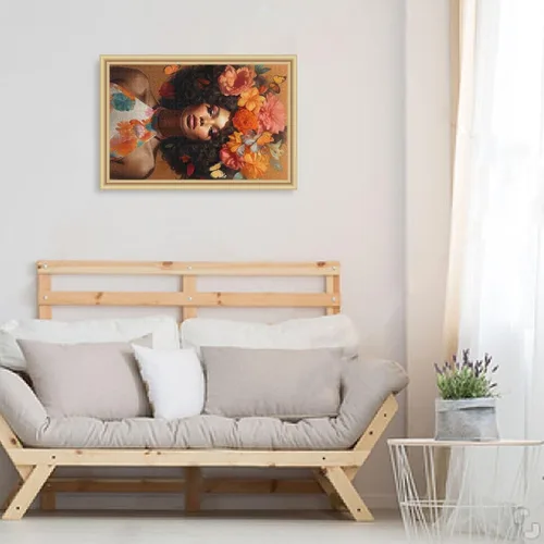 Miniatura 6 de Rompecabezas de 1000 piezas para adultos American African Black Girl Flower Wood Puzzles Educativo Cerebro Juguetes 21216941 Chica Negra Africana