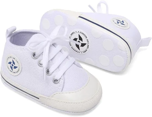 Miniatura 28 de Zapatos deportivos de lona de lona para bebés y niñas, suela antideslizante suave, suela antideslizante