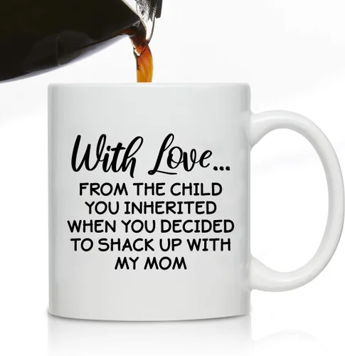 Miniatura 2 de DU VINO Taza de café novedosa para padrastro, el niño que heredaste, idea de regalo para padrastros, el mejor regalo para padrastro, regalo