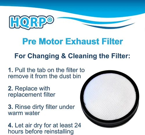 Miniatura 6 de HQRP Paquete de 2 filtros premotor de repuesto para Dirt Devil F78 F-78 440004273, Lift & Go UD70300 UD70300B, Dash UD70250 UD70250B UD70255
