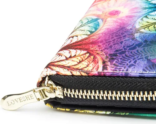 Miniatura 2 de LOVESHE Cartera de mujer con bloqueo RFID y cremallera alrededor de la cartera de mano para mujer