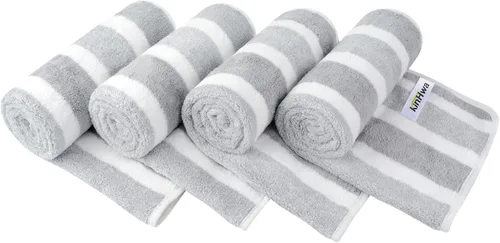 Miniatura 13 de KinHwa Toallas de mano de microfibra para baño, toallas faciales suaves y absorbentes, toallas de mano grises para baño, paños de lavado para spa