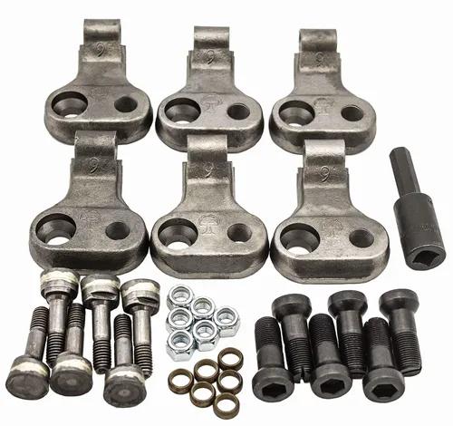 Greenteeth® Kit de mejora de rendimiento para Rayco Jrs & Super Jrs sin agujeros de contrapeso de 1 pulgada - Actualización de 6 bolsillos (rueda de