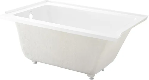 Miniatura 8 de Swiss Madison Voltaire - Bañera independiente de acrílico brillante color blanco de 54" x 30", con nicho, desagüe integral en el lado izquierdo