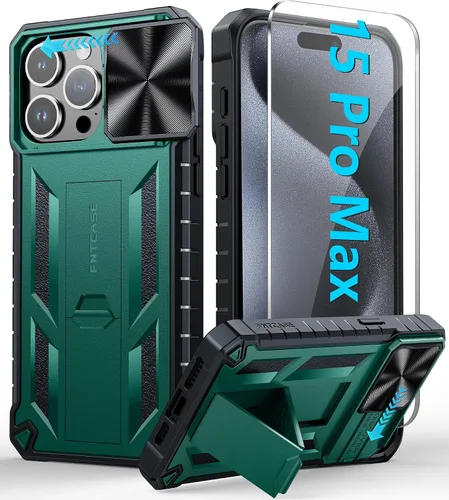 Miniatura 20 de FNTCASE for iPhone 11-Pro Phone Case: Military Grade Drop Proof Mobile Cover with Kickstand & Slide Rugged Shockproof Bumper Heavy Duty Protector