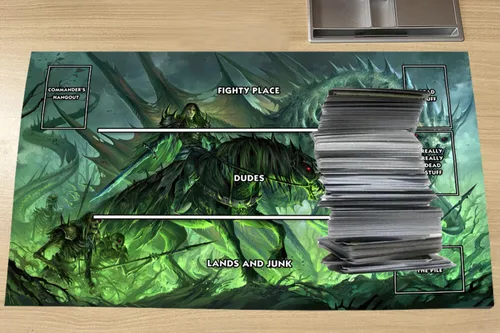 Miniatura 5 de MTG - Tapete de juego con diseño, 23.6 x 13.7 pulgadas, tapete de juego TCG con zonas para juego de cartas intercambiables, superficie de tela lisa