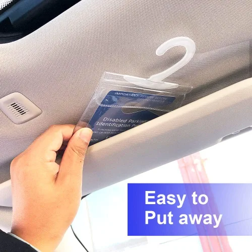 Miniatura 7 de Porta Placas para Discapacitados para Auto, Juego de 2 Porta Placas Ultra Transparentes de Tamaño Pequeño, Porta Placas para Estacionamiento