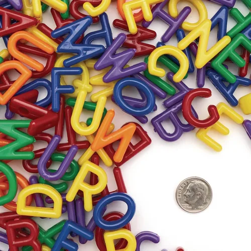 Miniatura 4 de Colorations LETBD - Cuentas de letras grandes, plástico, 300 piezas, lenguaje, artes y manualidades, para niños, cuerdas, profesores, habilidades