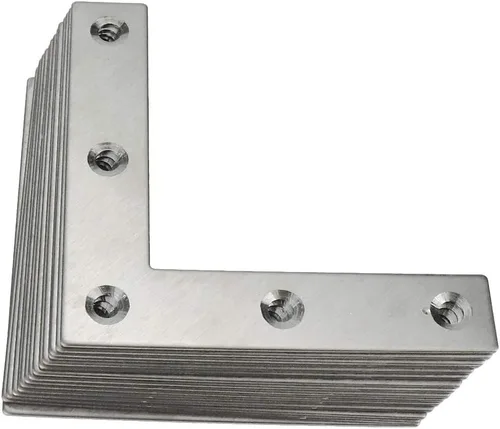 Miniatura 7 de Soporte plano L Soportes de ángulo recto 3.150 in x 3.150 in - Paquete de 15