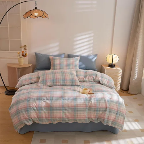 Miniatura 12 de VCLIFE - Juego de funda de edredón de algodón para cama individual, matrimonial, Queen, King, moderno, geométrico, juego de ropa de cama gris