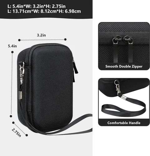 Miniatura 4 de Estuche de transporte rígido para Canon PowerShot SX740 HS/ SX730 HS/ SX720 HS/ SX620 HS/ G7 X Mark III/ G7 X Mark II cámara digital, bolsa de viaje