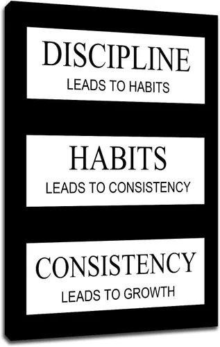 Miniatura 70 de Motivational Wall Art 1% Better Every Day Quote Framed Canvas Poster Inspirational Wall Decor for Office Gym Study Room Small Size Growth Mindset