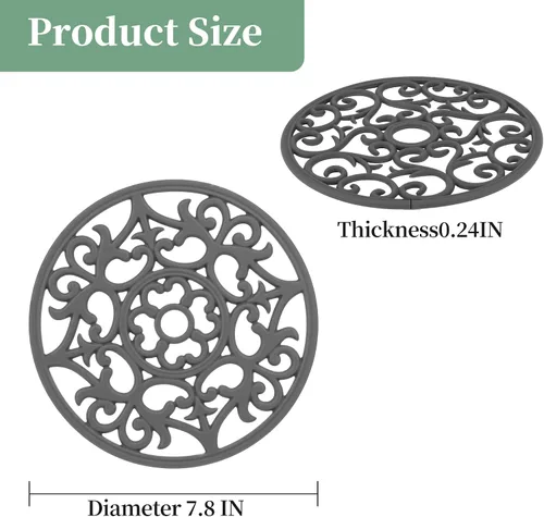 Miniatura 2 de Salvamanteles para platos calientes, salvamanteles de silicona para cocina, salvamanteles de silicona para ollas y sartenes calientes, soporte