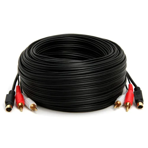 Miniatura 2 de Cmple - Cable de video S de 100 pies SVHS de 4 pines, cable de video Mini DIN S-Video para cine en casa, videocámara, receptor DSS, reproductor