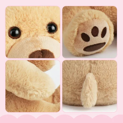 Miniatura 3 de LotFancy Oso de Peluche Animal de Peluche, Oso de Peluche Marrón de 10 Pulgadas Juguete de Peluche, Regalos de Peluche Suave para Niños Bebés