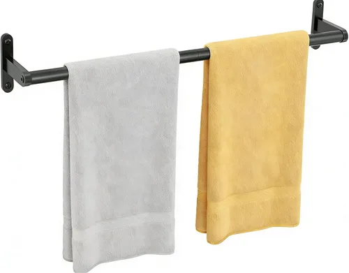 Miniatura 16 de KLJKPA Toallero de baño de 16 pulgadas, toallero para baño montado en la pared, moderno y resistente soporte para toallas de mano de acero Negro