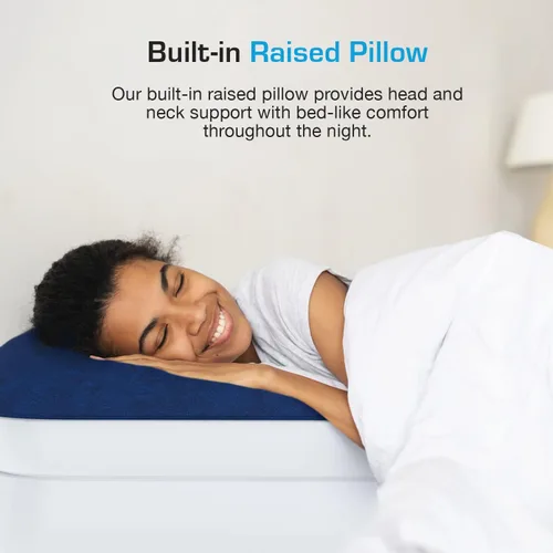 Miniatura 5 de Active Era Colchón de aire individual de 21 pulgadas con bomba integrada y almohada elevada, resistente a pinchazos, cama inflable impermeable