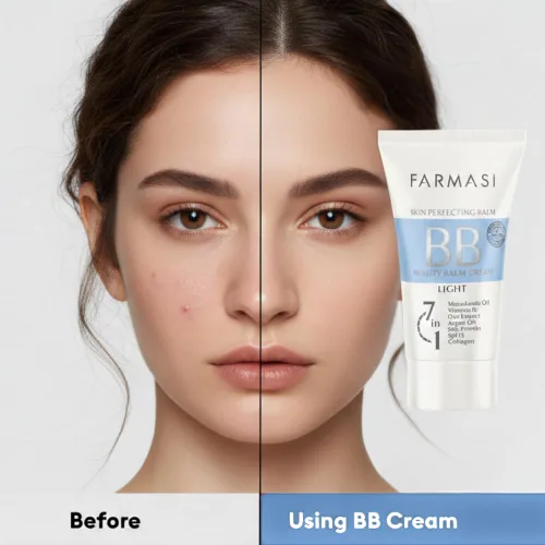 Miniatura 4 de FARMASi BB Cream Beauty Balm, hidratante tintado con SPF 15, acabado mate ligero, maquillaje facial de cobertura construible, 1.7 onzas líquidas, 01