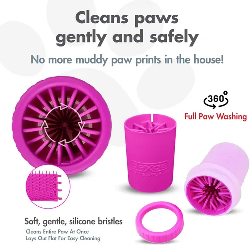 Miniatura 2 de Dexas MudBuster - Limpiador de patas de perro portátil Fucsia