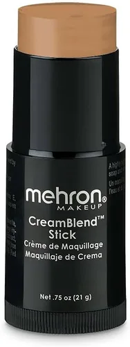 Miniatura 20 de Mehron Makeup CreamBlend Stick Base para rostro y cuerpo Barra de maquillaje profesional de cobertura completa 0.75 oz (21 g) (Dark 4)
