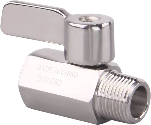 Miniatura 7 de DERNORD 3/8 pulgada inoxidable mini rosca macho SUS316 de la hembra x del NPT de la válvula de bola