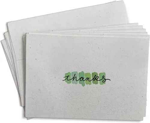 Sugartown Greetings Paleta de colores verdes tarjetas de agradecimiento - 24 tarjetas de notas con sobres - Tarjetas de agradecimiento coloridas en