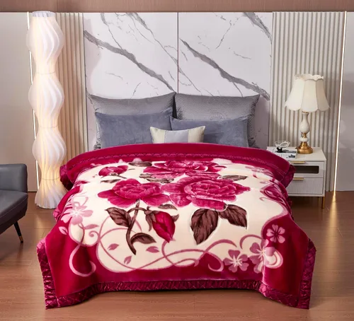 Miniatura 14 de LGYKUMEG - Manta coreana de visón, 59"×79", sedosa y cálida - 2 capas reversibles de manta de felpa Raschel 4.4 lb, beige y marrón, (150x200cm-2kg)