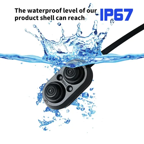 Miniatura 2 de Interruptor de ajuste para barco, interruptor de ajuste e inclinación Haoguo con IP67 impermeable, adecuado para barcos de pesca, yates, barcos Negro