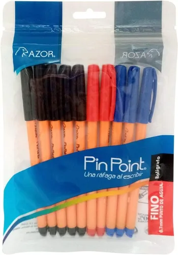 Miniatura 8 de AZOR Bolígrafos de punta fina de punta fina de 0.028 in – Bolígrafos surtidos (paquete de 10: 5 negros, 3 azules, 2 rojos)