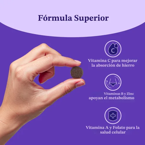 Miniatura 5 de Gomitas de hierro con vitamina C y A, complejo de vitaminas B, zinc, multivitamínico para niños y adultos – Ideal para estómagos sensibles –