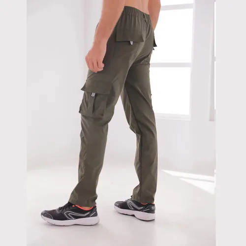Miniatura 6 de Pantalones de carga para hombre, ligeros, tácticos, para senderismo, ajuste clásico, múltiples bolsillos