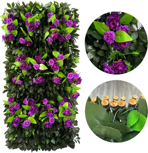 Miniatura 5 de Sumery Pantalla de Privacidad de Valla Expandible para Balcón Patio Exterior, Panel Decorativo de Cercado de Hiedra Artificial, Setos Artificiales