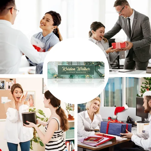 Miniatura 6 de Placa de identificación para escritorio, placa de nombre de acrílico personalizada para escritorio, regalos de agradecimiento para empleados