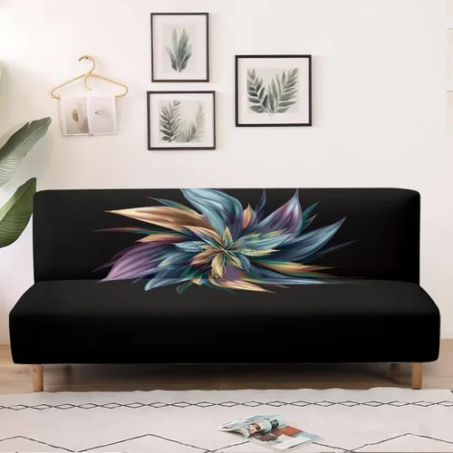 Miniatura 15 de Fundas para sofá cama con estampado de vaca marrón girasol con bandas elásticas para el hogar, sala de estar, fácil de instalar, antideslizante