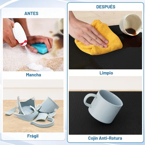 Miniatura 4 de StepRite - Tapetes de cocina, juego de 2 piezas, tapetes de cocina acolchados antifatiga para el piso, tapete antideslizante para escritorio, juego