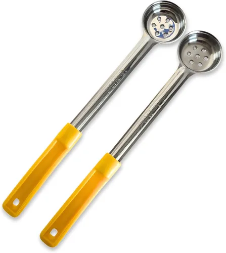 Miniatura 18 de Cuchara de acero inoxidable sólido de 4 onzas para medir y servir; cucharas de grado comercial (paquete de 2) Commercial-Grade Spoodle for